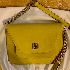 Dooney&Bourke neon yellow leather crossbody used